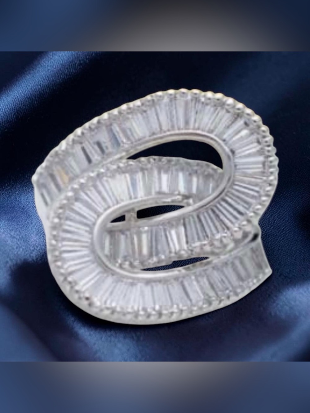 Elegant Cubic Zirconia Infinity Ribbon
Statement Cocktail Ring